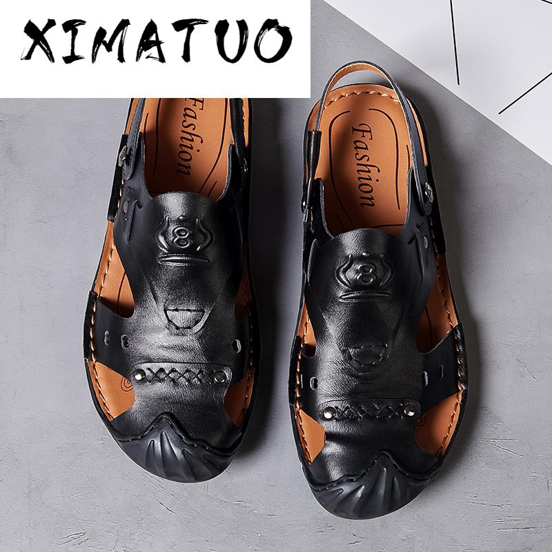 New Male Shoes Genuine Leather Men Sandals Summer Shoes Beach Sandals Men Fashion Outdoor Casual Hollow Slippers, Brown
New Male Shoes Genuine Leather Men Sandals Summer Shoes Beach Sandals Men Fashion Outdoor Casual Hollow Slippers, Brown