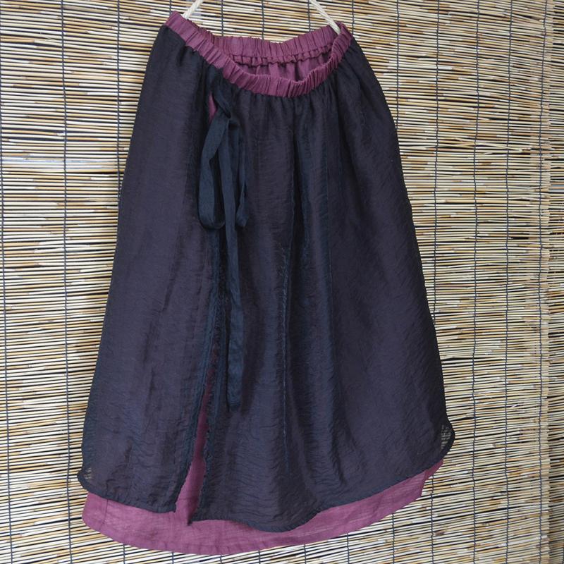 Women Double Skirt Linen Big Size Original Summer Elastic Waist Contrast Color Mori Girl Loose Vintage Women Skirt YoYiKamomo, Black
Women Double Skirt Linen Big Size Original Summer Elastic Waist Contrast Color Mori Girl Loose Vintage Women Skirt YoYiKamomo, Black