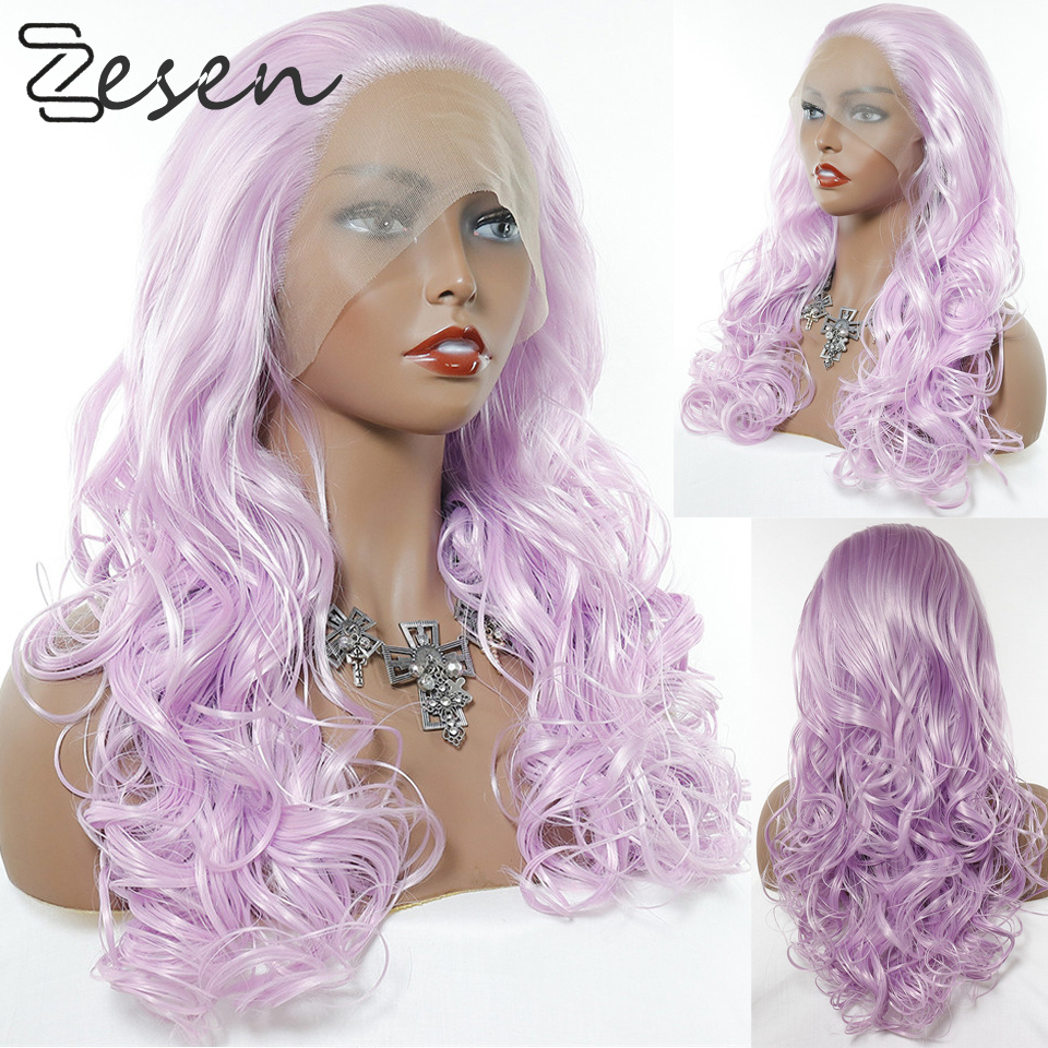Zesen synthetic Hair Long Wave Wigs High Temperature Fiber purple synthetic lace front wig For Women
Zesen synthetic Hair Long Wave Wigs High Temperature Fiber purple synthetic lace front wig For Women
