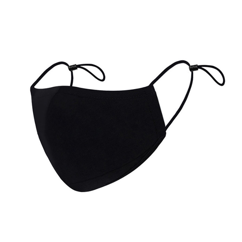 In Stock! Black Fashion Face Mask Summer Breathable Dust-proof Adjustable Cotton Face Mask Washable Reusable Cycling Mask Free Shipping
