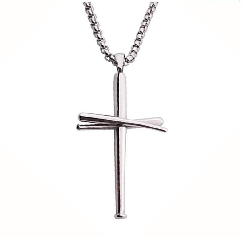 100 silver cross Baseball Bat Cross Pendant Necklace Gold Silver Black Color Stainless Steel Baseball Cross Pendant Necklace For Women Men
100 silver cross Baseball Bat Cross Pendant Necklace Gold Silver Black Color Stainless Steel Baseball Cross Pendant Necklace For Women Men