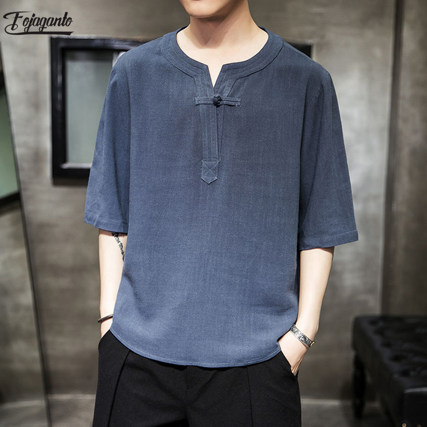 Fojaganto Men Flax T Shirt Fashion Leisure Clothing Men Tops Fashion V-Neck T Shirt For Male Printing T-Shirt, Light green
Fojaganto Men Flax T Shirt Fashion Leisure Clothing Men Tops Fashion V-Neck T Shirt For Male Printing T-Shirt, Light green