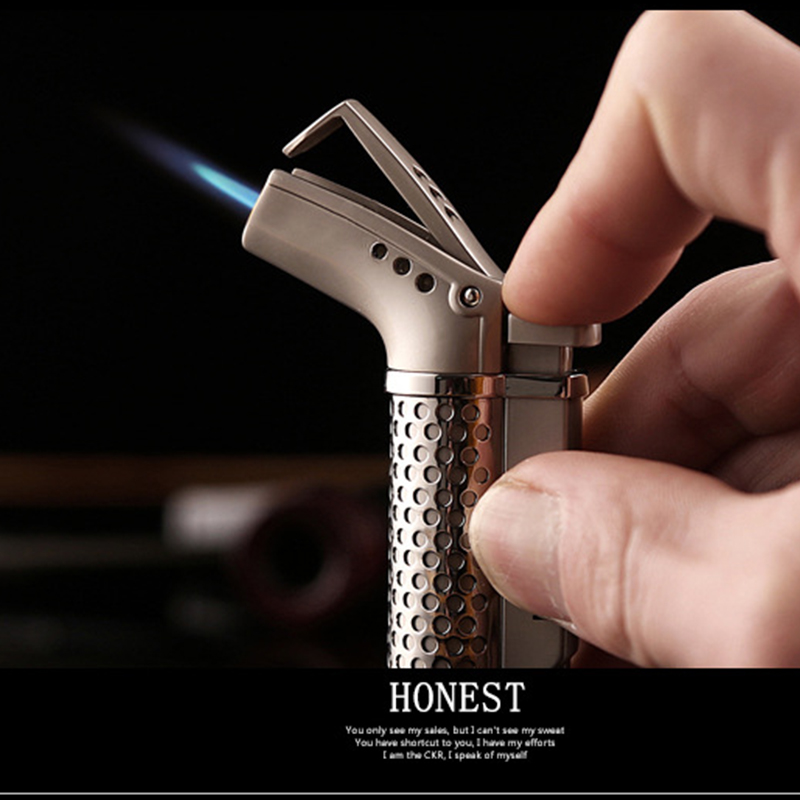 High Quality HONEST Portable Outdoor Butane Jet Lighter Turbo Torch Cigar Lighter Fire Windproof Spray Gun All Metal Lighter 1300 C NO GAS
High Quality HONEST Portable Outdoor Butane Jet Lighter Turbo Torch Cigar Lighter Fire Windproof Spray Gun All Metal Lighter 1300 C NO GAS