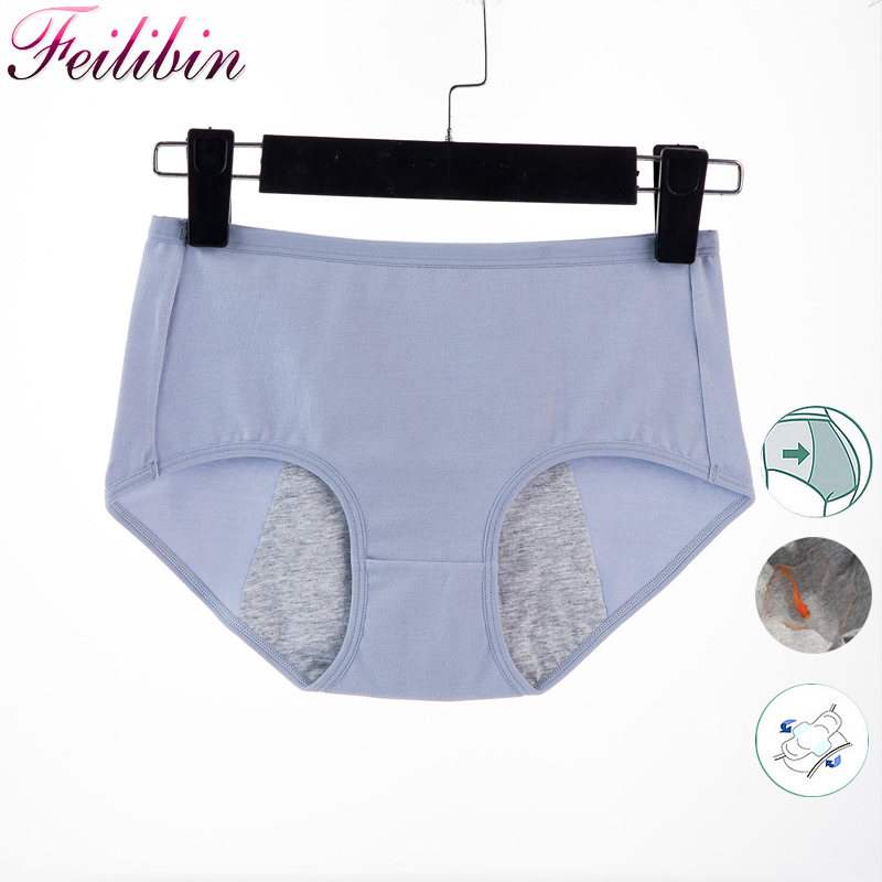 Feilibin Women Leak Proof Menstrual Panties Widen Physiological Pants Women's Period Cotton Ladies Waterproof Underwear XXL, 0219blue
Feilibin Women Leak Proof Menstrual Panties Widen Physiological Pants Women's Period Cotton Ladies Waterproof Underwear XXL, 0219blue