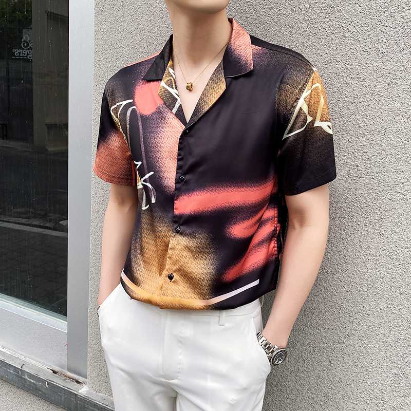 2020 Brand clothing Men summer High quality pure cotton Printed with short sleeves shirts/Male slim fit lapel Casual shirts 2XL, Black
2020 Brand clothing Men summer High quality pure cotton Printed with short sleeves shirts/Male slim fit lapel Casual shirts 2XL, Black