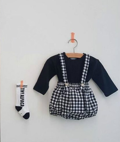 3884 New Baby Clothing Set Boys And Girls 2 Pices Suit Checked Suspender Pp Pants + Long Sleeve Top Girl Clothing Set Kids, Black
3884 New Baby Clothing Set Boys And Girls 2 Pices Suit Checked Suspender Pp Pants + Long Sleeve Top Girl Clothing Set Kids, Black