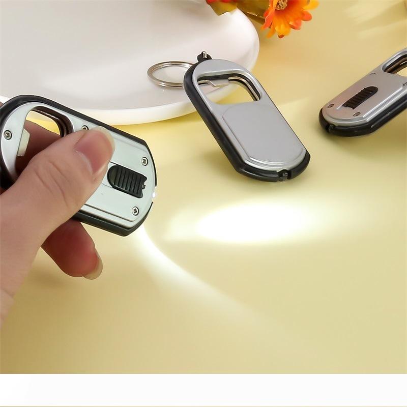 3 en 1 LED lampe torche porte-clés avec ouvre bouteille de bière chaîne porte-clés Keyring Livraison gratuite
