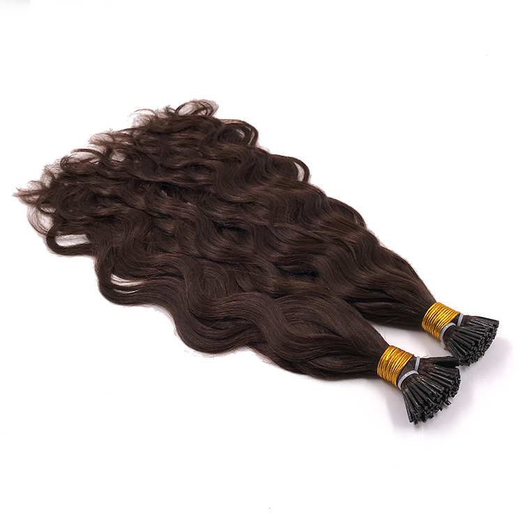 Natural Wave Keratin Extensions 100% Virgin Remy I Tip Dark Brown Color Stick Hair 100G