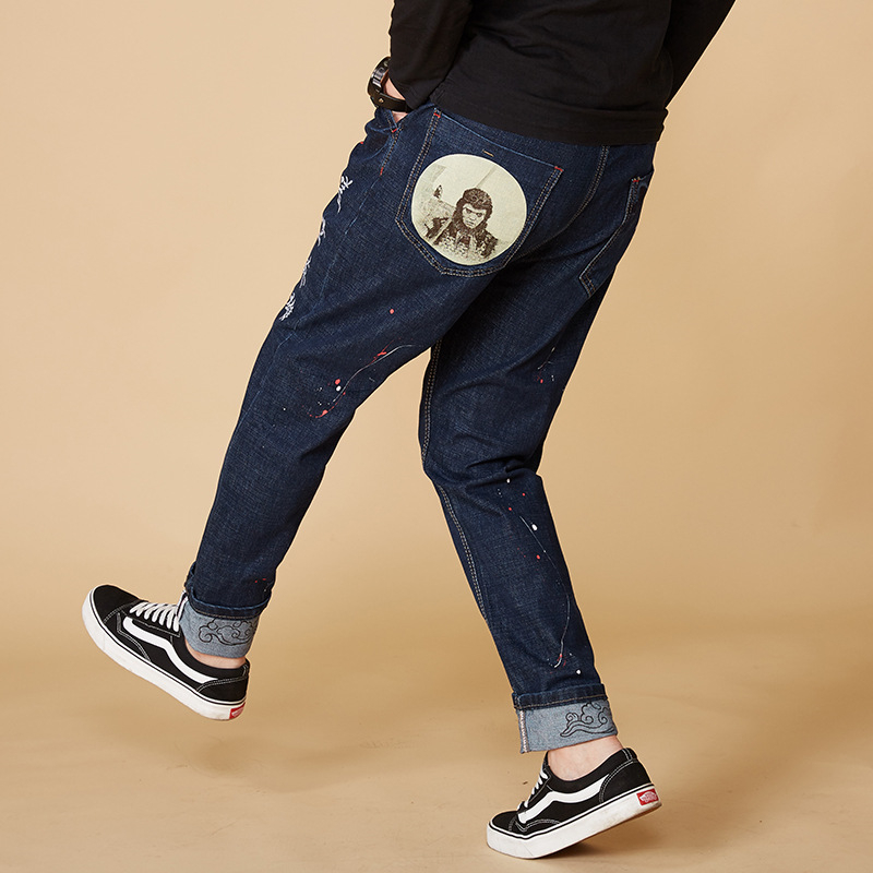 Smart Casual Blue Denim Trousers Jeans Mens Spring Autumn Oversize -8XL New Elastic Waist Long Jeans Men Loose Cotton, Dark blue
Smart Casual Blue Denim Trousers Jeans Mens Spring Autumn Oversize -8XL New Elastic Waist Long Jeans Men Loose Cotton, Dark blue