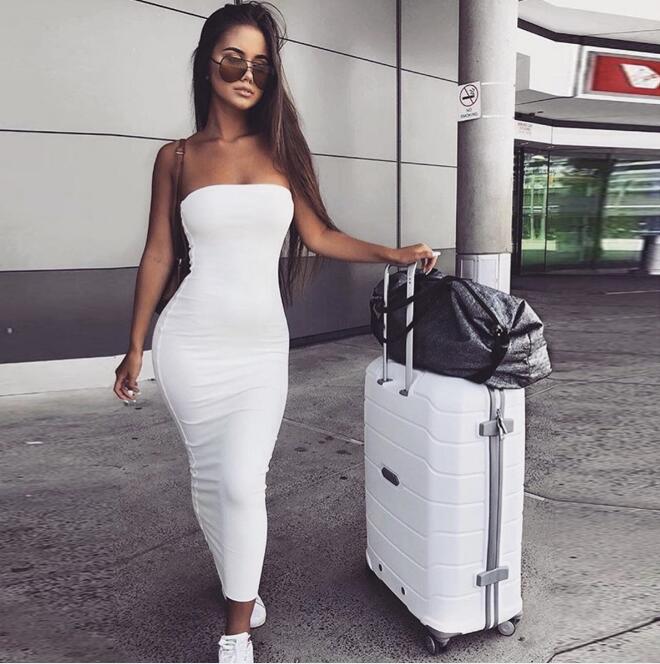European and American summer women's sexy sleeveless wrap chest long beach dress, Khaki
European and American summer women's sexy sleeveless wrap chest long beach dress, Khaki