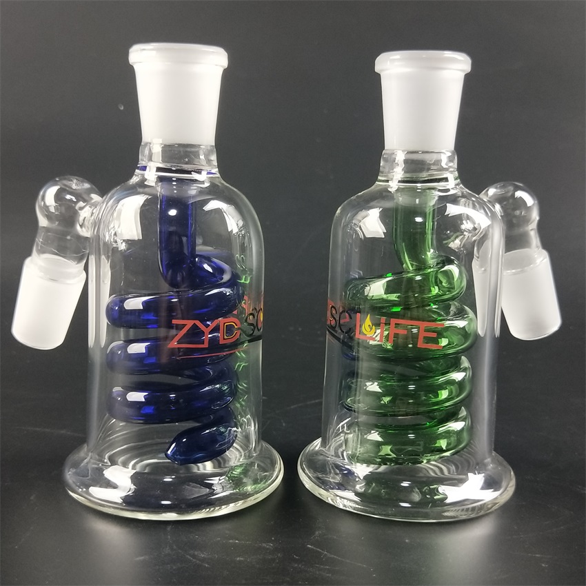 13cm Green Blue 14mm male recycler ash catcher 45 degree spiral percolator bubbler filter Ash Catcher adapter for glass bong chicha
13cm Green Blue 14mm male recycler ash catcher 45 degree spiral percolator bubbler filter Ash Catcher adapter for glass bong chicha