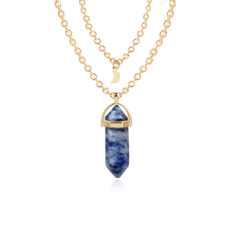 necklace Fashion jewelry 1PCnatural stone moon choker necklace fashion gold color crystal pendant necklace for women
