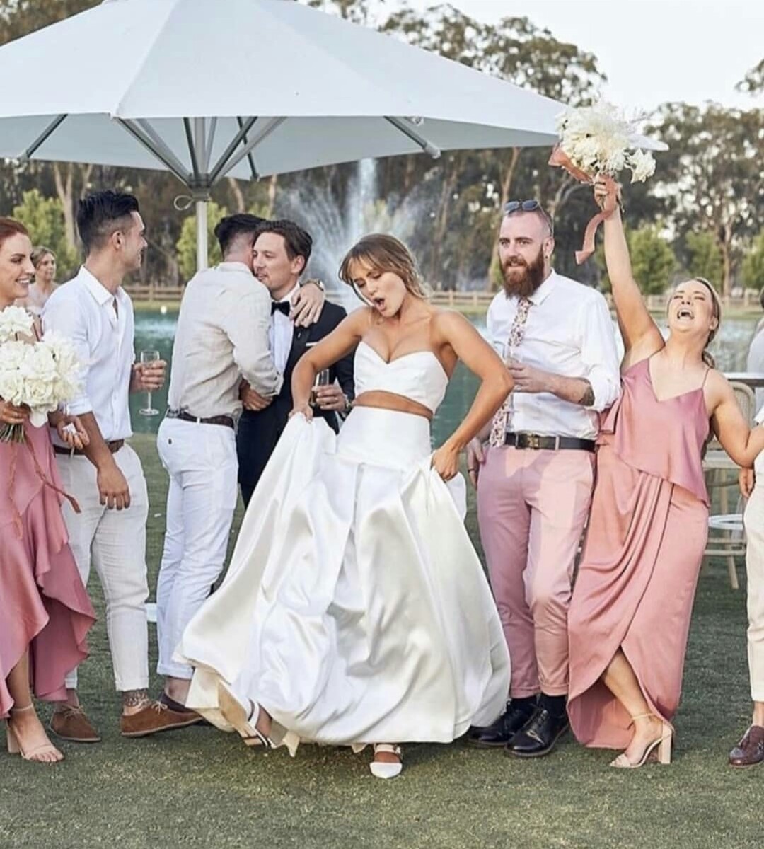 Elegant Satin Wedding Dresses 2 Pieces Sweetheart Neck Backless Bridal Gowns Boho Simply Style Sweep Train A Line Wedding Dress