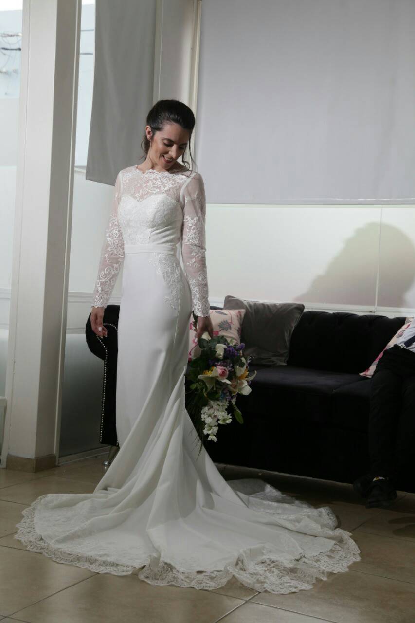 Sexy Backless Mermaid Wedding Dress 2021 Satin and Lace Long Sleeve Wedding Bridal Gowns with Belts Brush Train vestido de noiva