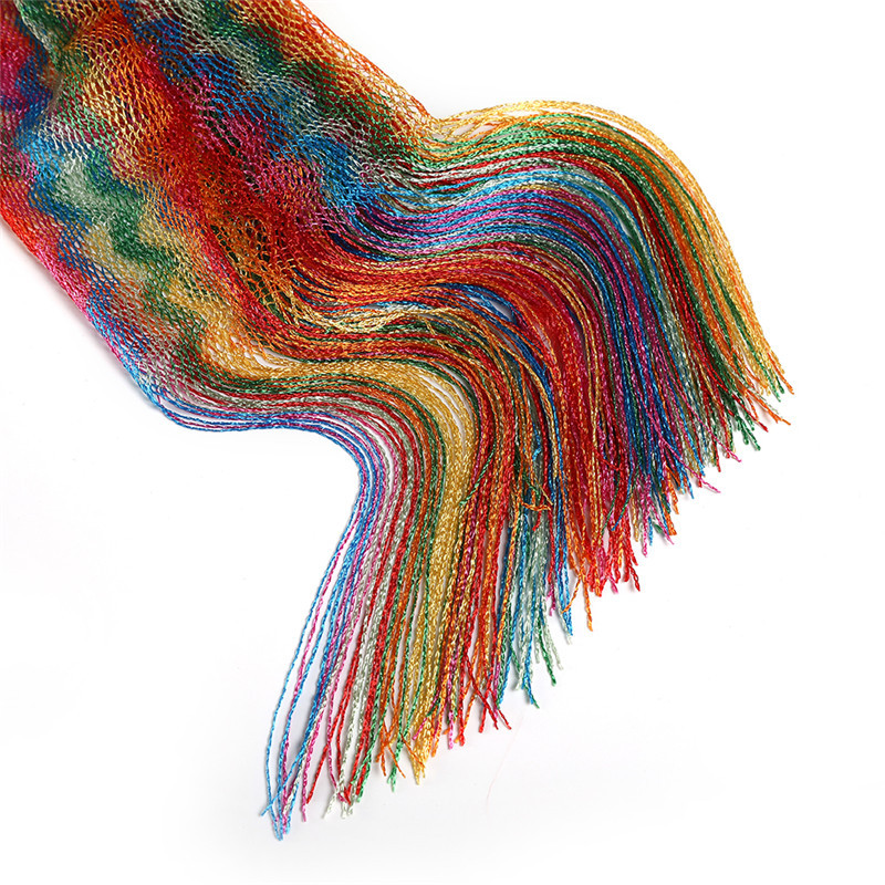 American Ethnic Style Shawl Colorful Slit Beach Towel Fringed Scarf High Quality Cheap Shawls Free Shipping