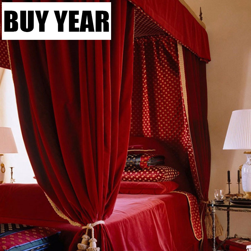 High Shading Solid Color Luxury Velvet Blackout Windows Curtain Drape Panel For Living Room Bedroom Interior Home Decoration