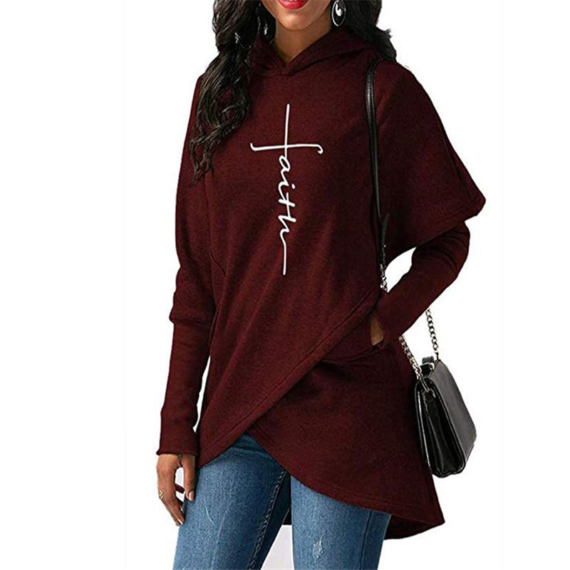 Women' Hoodies & Sweatshirts Autumn Women Long Sleeve Faith Embroidery Warm Hooded Pullover Tops Plus Size Casual Female Sweatshirt, Black
Women' Hoodies & Sweatshirts Autumn Women Long Sleeve Faith Embroidery Warm Hooded Pullover Tops Plus Size Casual Female Sweatshirt, Black