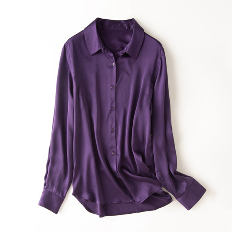 Real silk blouse women womens tops and blouses long sleeve office ladies satin plus size blusas white blusa shirt camisas mujer, Black
Real silk blouse women womens tops and blouses long sleeve office ladies satin plus size blusas white blusa shirt camisas mujer, Black