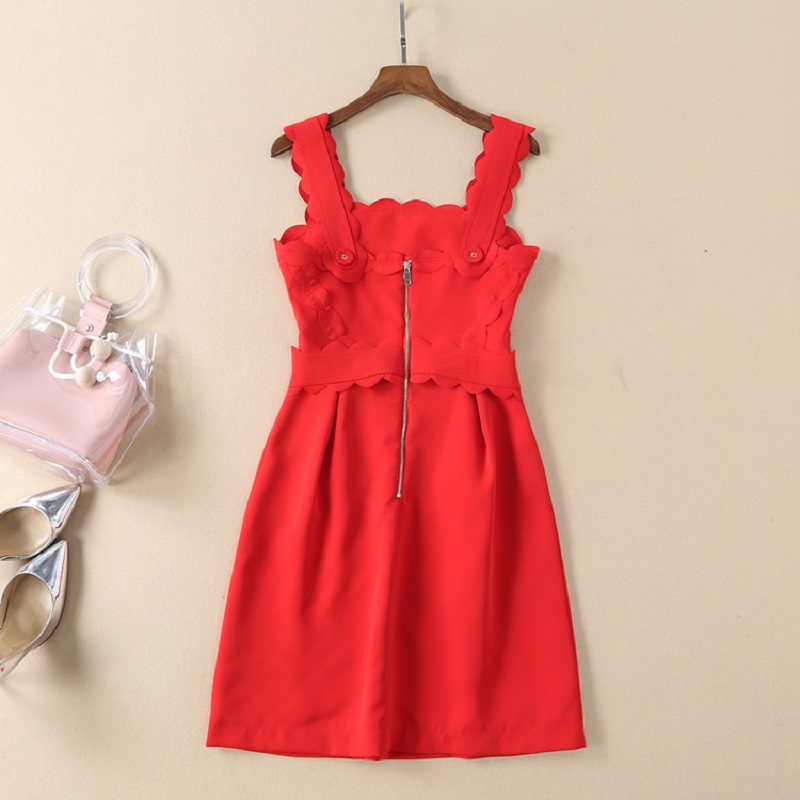Strap 2020 Spring Summer Casual Party Club Ladies Wave Edge Tunic Buttons Patchwork Backless Red Slim Dress Cute, As pic
Strap 2020 Spring Summer Casual Party Club Ladies Wave Edge Tunic Buttons Patchwork Backless Red Slim Dress Cute, As pic