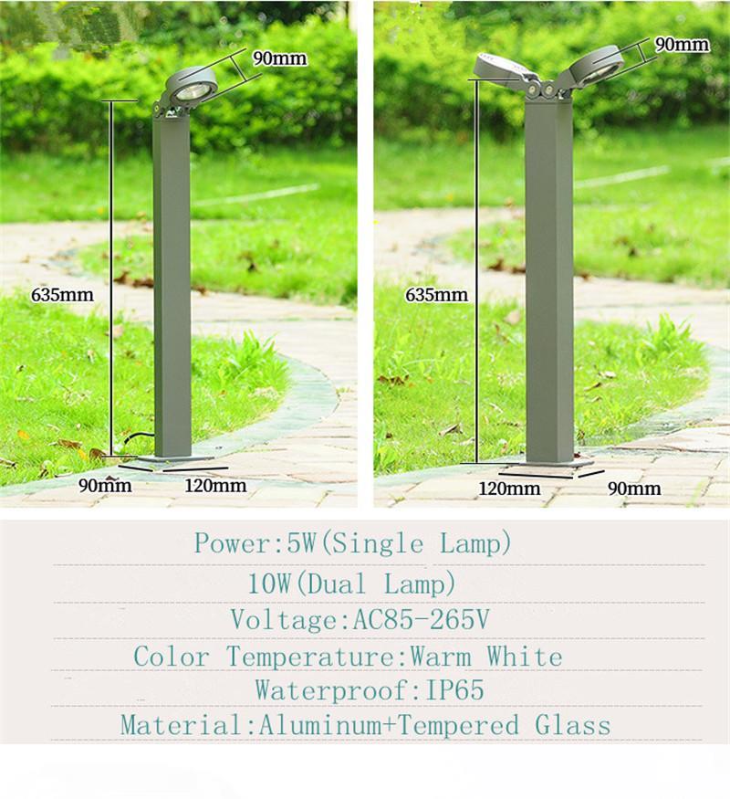 635mm Height 5W 10W Dual Lamp LED Path Light Outdoor Waterproof Garden Park Yard Landscape Lawn Light Pillar Lamp
635mm Height 5W 10W Dual Lamp LED Path Light Outdoor Waterproof Garden Park Yard Landscape Lawn Light Pillar Lamp