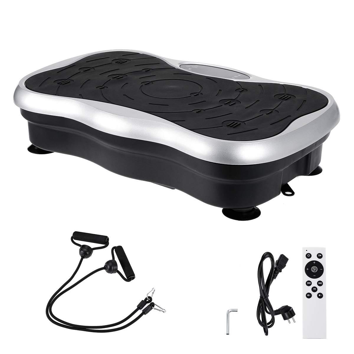 220KG441LBS Exercise Fitness Slim Vibration Machine Trainer Plate Platform Body Shaper Remote Control with Resistance Bands slimming machin