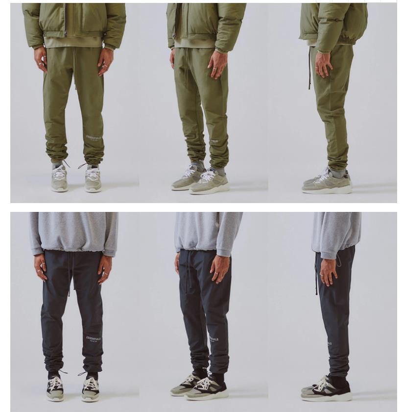 mens nylon popular logo reflective drawstring slacks beam mouth trousers loose thin lightweight