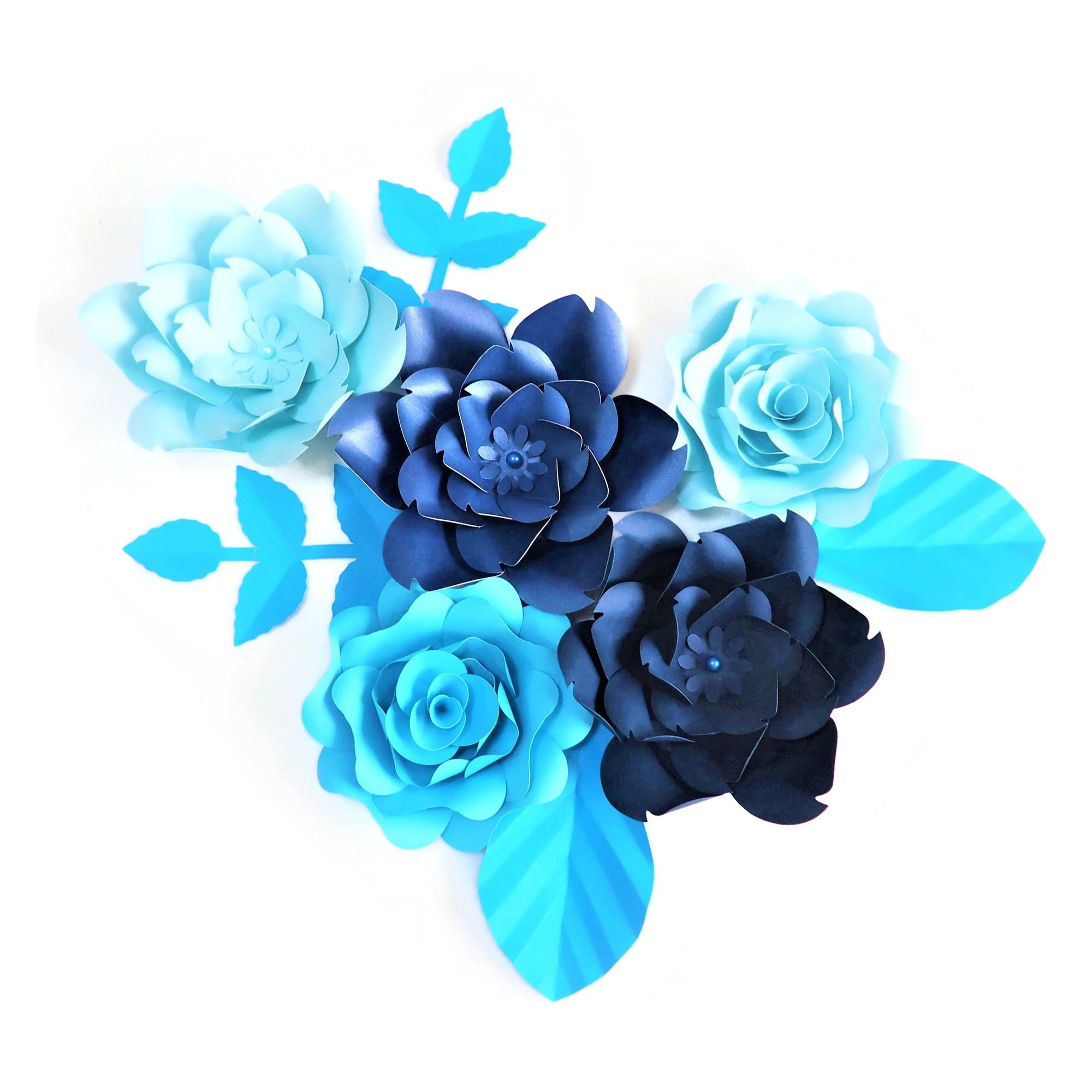 DIY Giant Paper Flowers Artificial Rose Fleurs Artificielles Backdrop 5pcs+ 4 Leave Wedding Party Decor Nursery Blue Series
DIY Giant Paper Flowers Artificial Rose Fleurs Artificielles Backdrop 5pcs+ 4 Leave Wedding Party Decor Nursery Blue Series