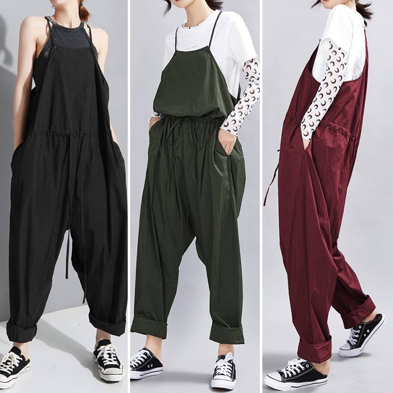 Women' Strap Jumpsuits ZANZEA 2020 Fashion Summer Overalls Casual Harem Pants Female Drawstring Playsuits Oversized Pants 5XL, Black
Women' Strap Jumpsuits ZANZEA 2020 Fashion Summer Overalls Casual Harem Pants Female Drawstring Playsuits Oversized Pants 5XL, Black
