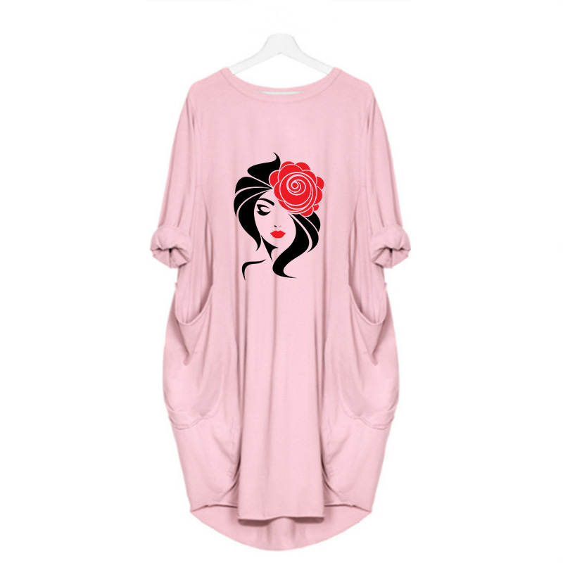 Casual DIY Dress Silk Slip Cotton Straight Tubeshaped Kneelength Dress Printed Symmetrical Pocket Leisure Simple DesignS-5XL A779, Red
Casual DIY Dress Silk Slip Cotton Straight Tubeshaped Kneelength Dress Printed Symmetrical Pocket Leisure Simple DesignS-5XL A779, Red