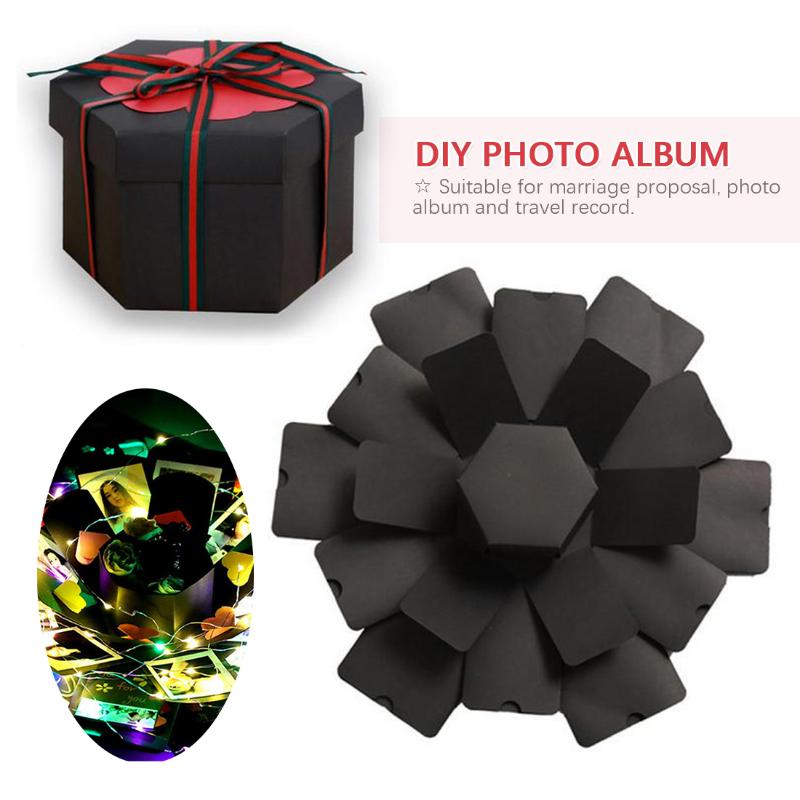 Hexagon Surprise Explosion Box DIY Handmade Scrapbook Photo Wedding Gift Box Wedding Engagement Birthday Valentine´s Day
Hexagon Surprise Explosion Box DIY Handmade Scrapbook Photo Wedding Gift Box Wedding Engagement Birthday Valentine´s Day