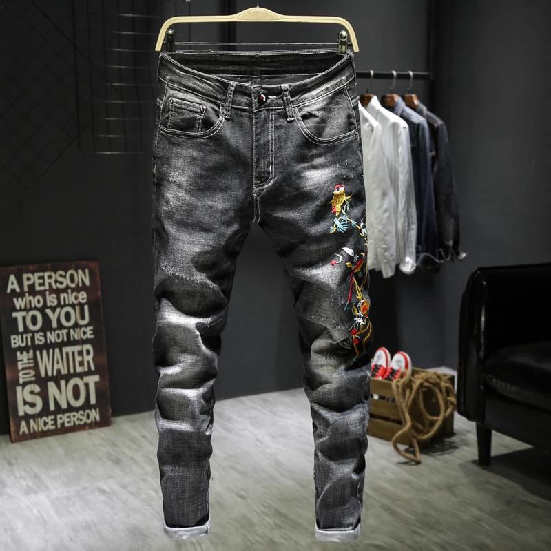 New Arrivals Men's Fashion Motorcycle Jeans Slim Fit Straight Denim Pants Ripped Skinny Trousers, Black
New Arrivals Men's Fashion Motorcycle Jeans Slim Fit Straight Denim Pants Ripped Skinny Trousers, Black