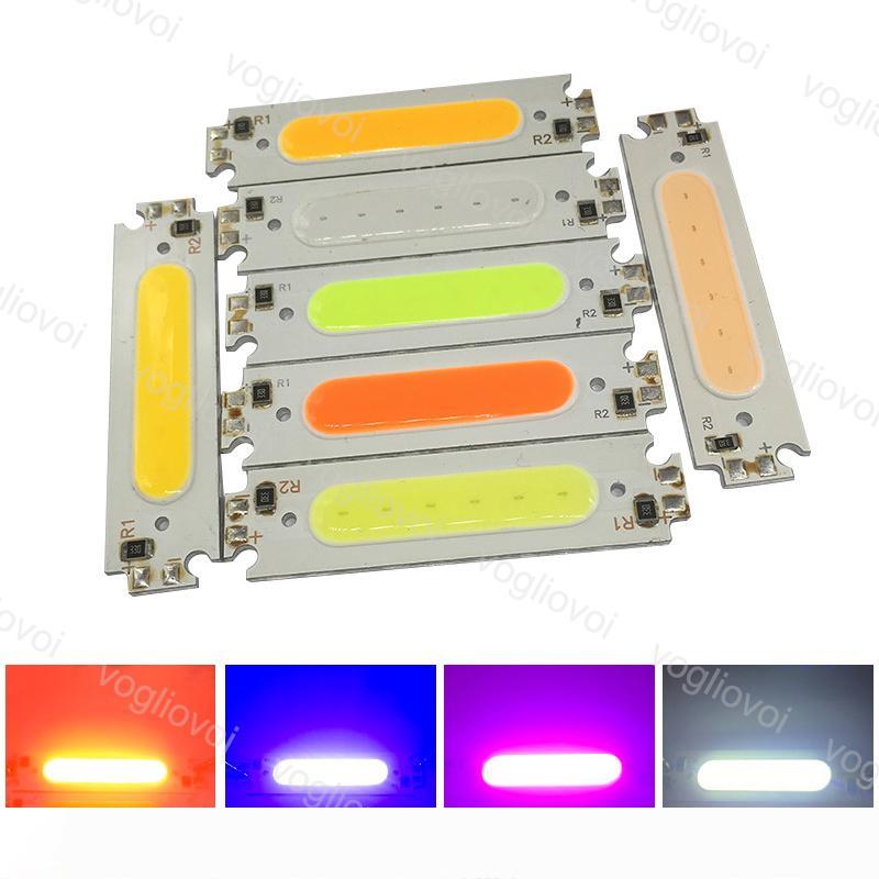 Lumière Perles 60x15MM 2W Chip LED Lampe DC12V Blanc Jaune Rouge Vert Bleu Rose Ampoule LED DIY éclairage 60mm Conseil COB EUB