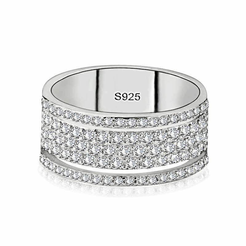 Choucong Brand Luxury Jewelry Wedding Rings 925 Sterling Silver Princess Cut White Topaz CZ Diamond Promise Gemstones Multi Style Women Engagement Ban