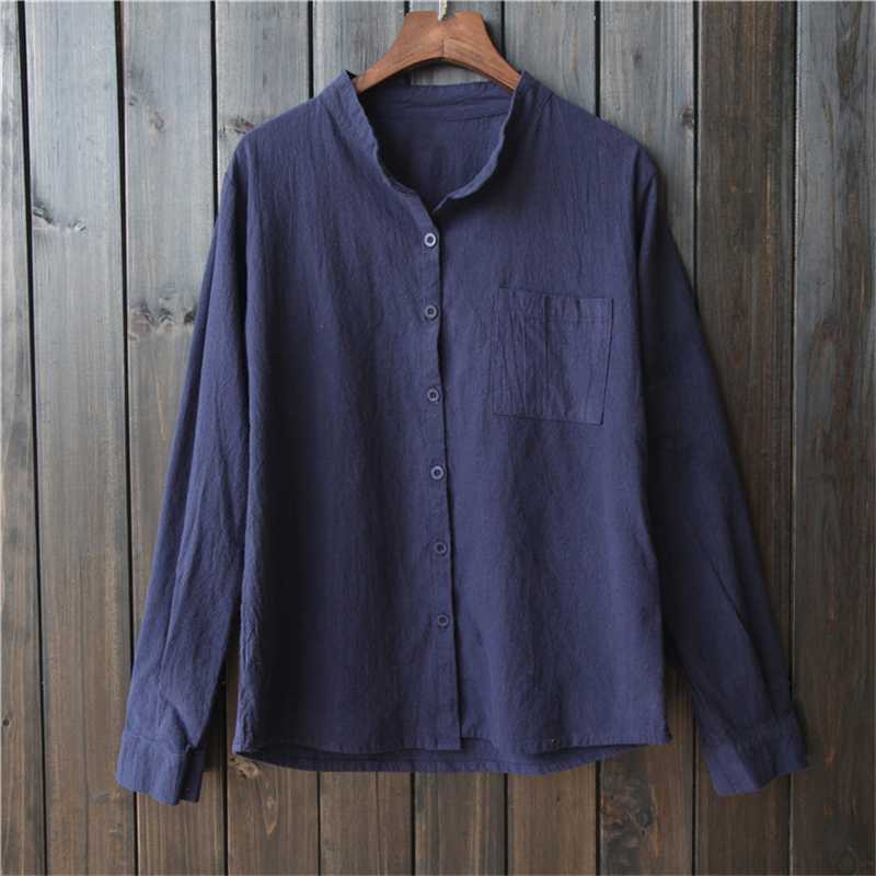 Johnature 2020 Autumn And Summer Theatrical Cotton Shirt Large Size Women Loose Long-Sleeved Shirt Collar Female, White
Johnature 2020 Autumn And Summer Theatrical Cotton Shirt Large Size Women Loose Long-Sleeved Shirt Collar Female, White