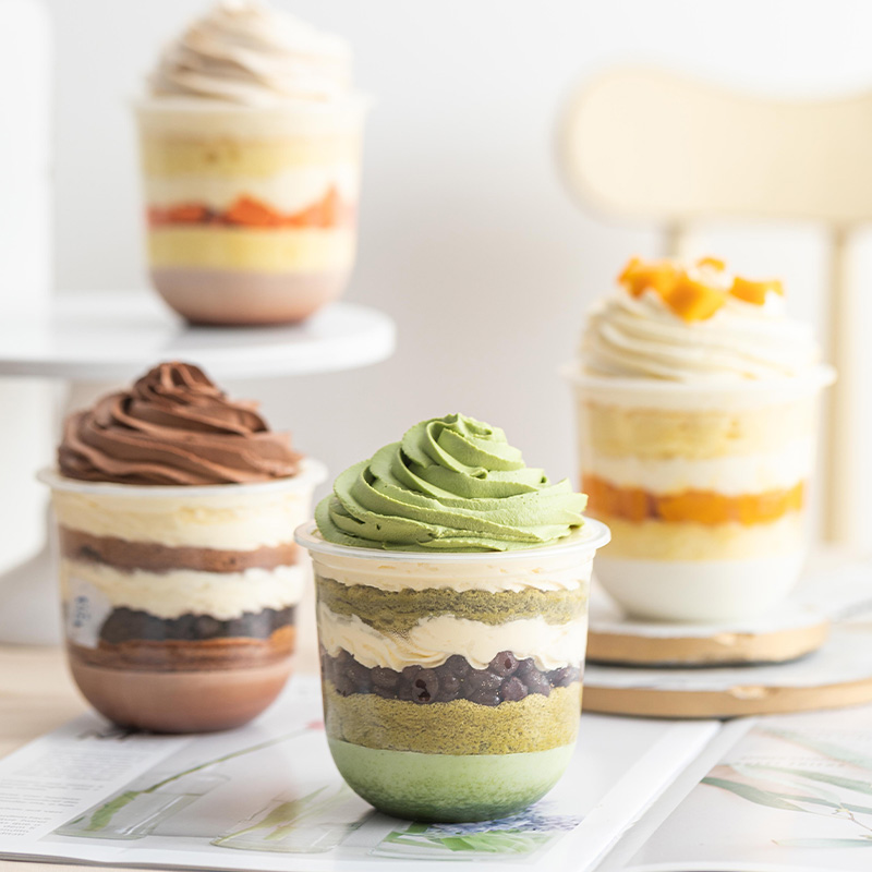 Gift Wrap 50 Sets High Quality Cute Plastic Cups Birthday Party Favors Cake Dessert Box Packaigng Pudding Ice Cream Yogurt Cup With Lid