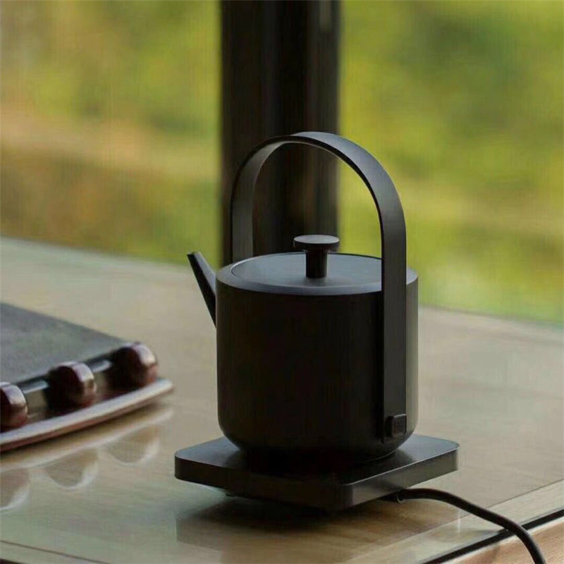 Japanese Retro Electric Kettle 1200W Household Classic Style Handle Electric Kettle 0.6L Capacity Water Boiler Hidden Switch