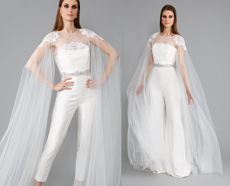 2020 New Shawl Tulle Wraps Lace Appliqued Wedding Shawl High Quality Button Back Cheap Shawls Free Shipping