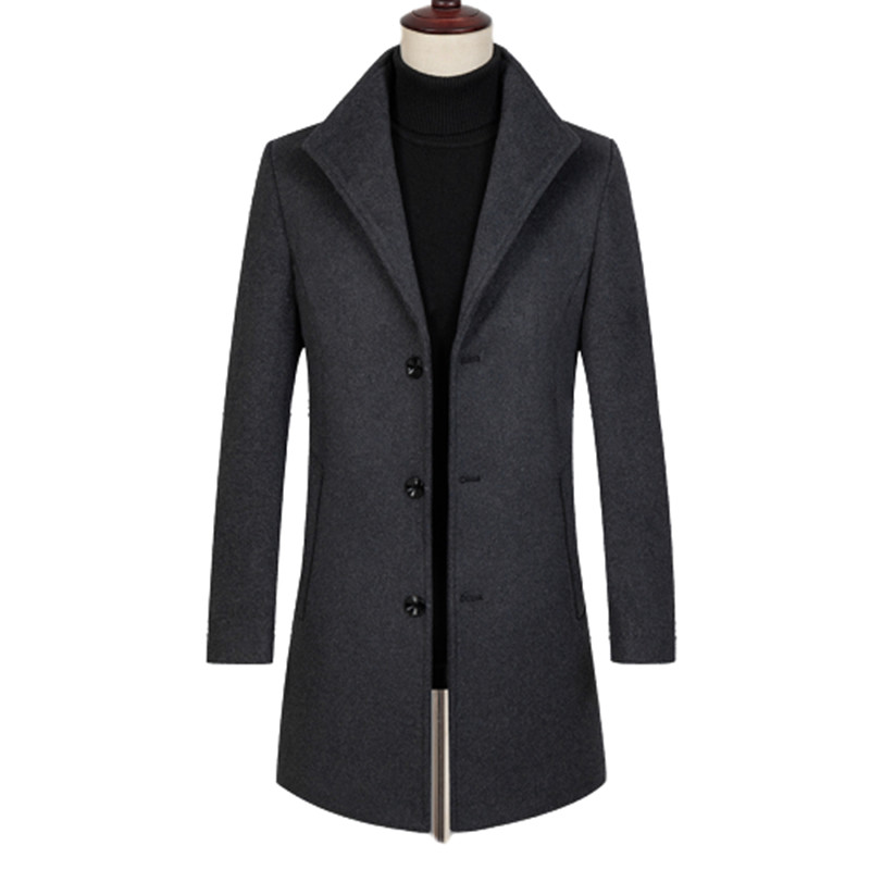 Mens Coats And Jackets Winter Wool Jacket Coats Men High Quality Fahsion Overcoat Casual Long Trench Coat England Style, Black
Mens Coats And Jackets Winter Wool Jacket Coats Men High Quality Fahsion Overcoat Casual Long Trench Coat England Style, Black