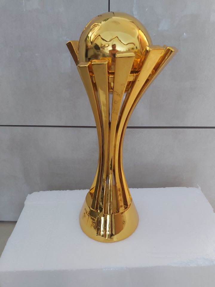 New Club World Trophy Soccer Resin Crafts Cup football Fans for Collections and Souvenir Size 41.5 cm
