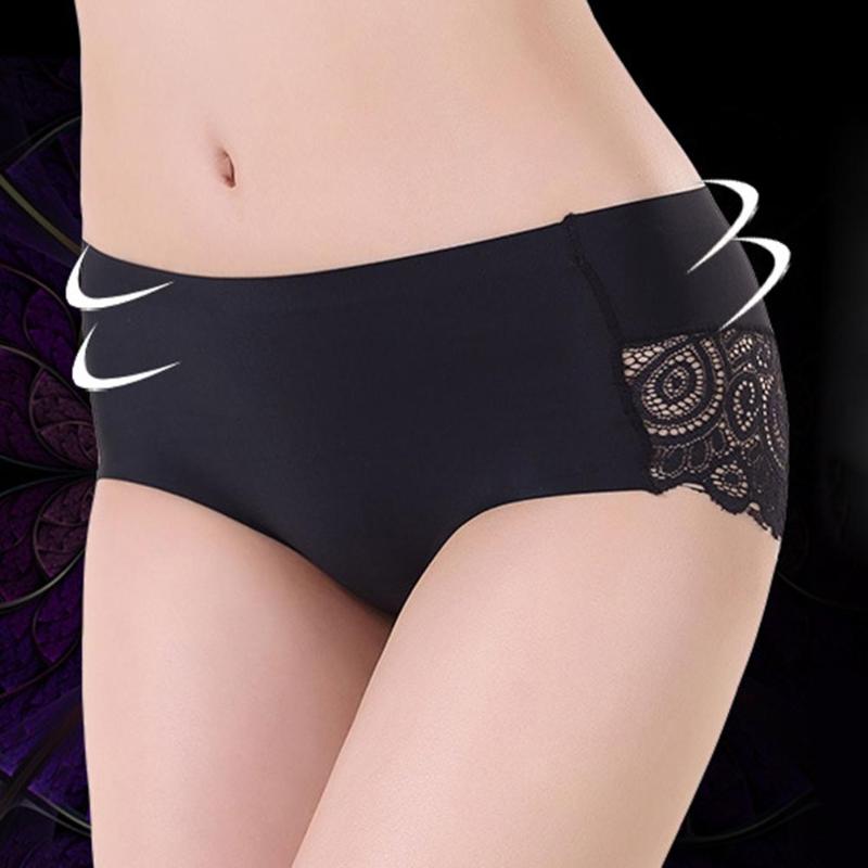 Women Sexy Slim Stylish Ultra-thin Seamless Breathable Stretchy Lace Patchwork Briefs, Black
Women Sexy Slim Stylish Ultra-thin Seamless Breathable Stretchy Lace Patchwork Briefs, Black