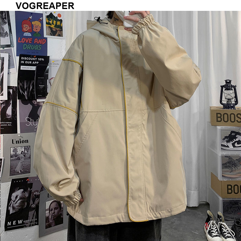 New Autumn Harajuku Bomber Jackets Oversize Loose Streetwear Windbreaker Black Khaki Baseball Couples Hooded Jacket Coats
New Autumn Harajuku Bomber Jackets Oversize Loose Streetwear Windbreaker Black Khaki Baseball Couples Hooded Jacket Coats