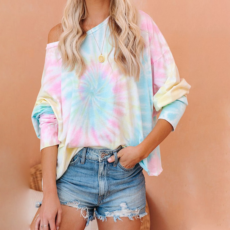 2020 Summer Women Casual Leisure Dye Top Ladies Long Sleeve Tie-dye Printed Tee shirt Plus size Retro Girl Loose T-shirt
2020 Summer Women Casual Leisure Dye Top Ladies Long Sleeve Tie-dye Printed Tee shirt Plus size Retro Girl Loose T-shirt