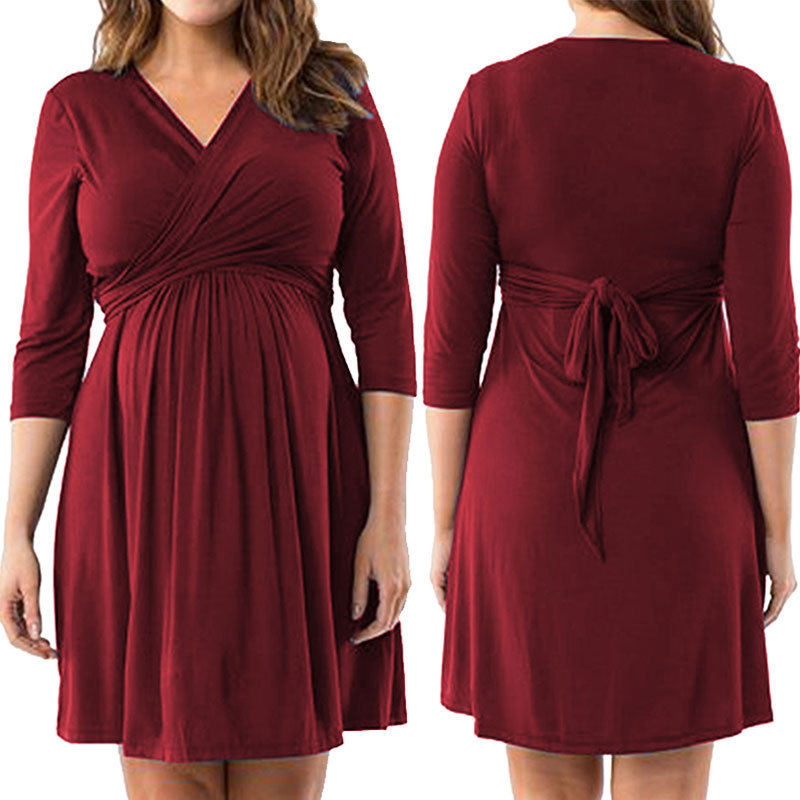 Summer Dress for Pregnant Women Plus Size Maternity Dresses Pregnancy Women V-neck Side Ruched Dress for Photo Shoot
Summer Dress for Pregnant Women Plus Size Maternity Dresses Pregnancy Women V-neck Side Ruched Dress for Photo Shoot