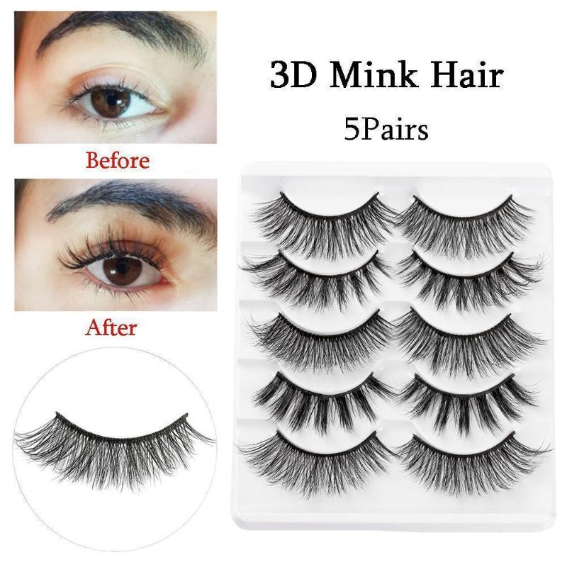 5 Pairs Soft 3D Mink Hair False Eyelashes Wispy Fluffy Multilayers Cross Long Lashes Professional Eye Makeup Tools Handmade
5 Pairs Soft 3D Mink Hair False Eyelashes Wispy Fluffy Multilayers Cross Long Lashes Professional Eye Makeup Tools Handmade