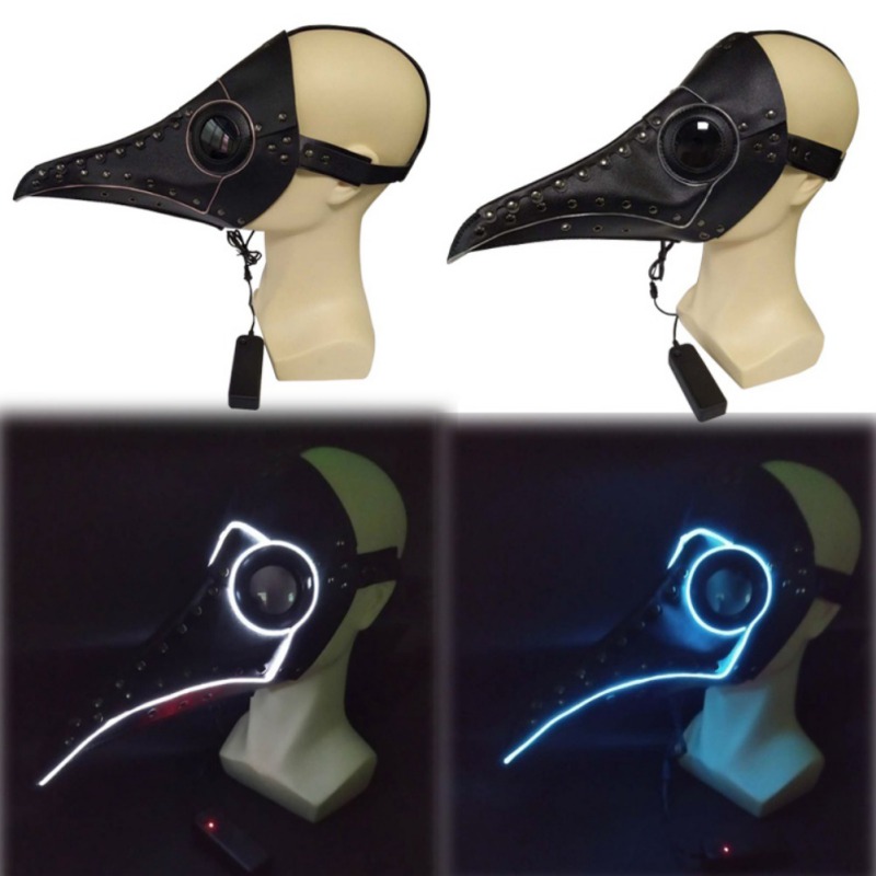 Halloween Bird Beak Plague Cosplay Mask PVC Black Long Nose Masks LED Night Up Steampunk Halloween Party Props
Halloween Bird Beak Plague Cosplay Mask PVC Black Long Nose Masks LED Night Up Steampunk Halloween Party Props