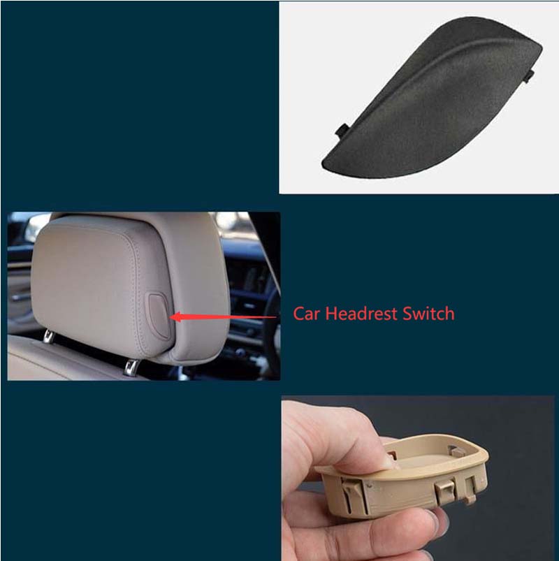Car Headrest Switch Seat Head Pillow Button Adjustment Buttons for BMW F18 F02 5 and 10-17 GT 7 Series