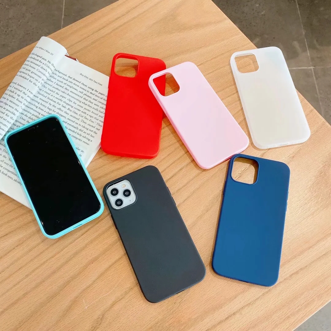 Slim Matte Soft TPU Cases For Iphone 16E 16 Plus 15 14 13 12 Pro Max 11 XR X XS 8 7 6 Samsung S25 Edge S24 Ultra Thin Plain Ultrathin Frosted Luxury M