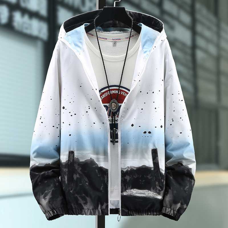2020 Autumn Men Jacket Windbreaker Hooded Thin Jacket Casual Doodle Sportswear LightWeight Jackets for Men Bomber Coats Clothes, White
2020 Autumn Men Jacket Windbreaker Hooded Thin Jacket Casual Doodle Sportswear LightWeight Jackets for Men Bomber Coats Clothes, White