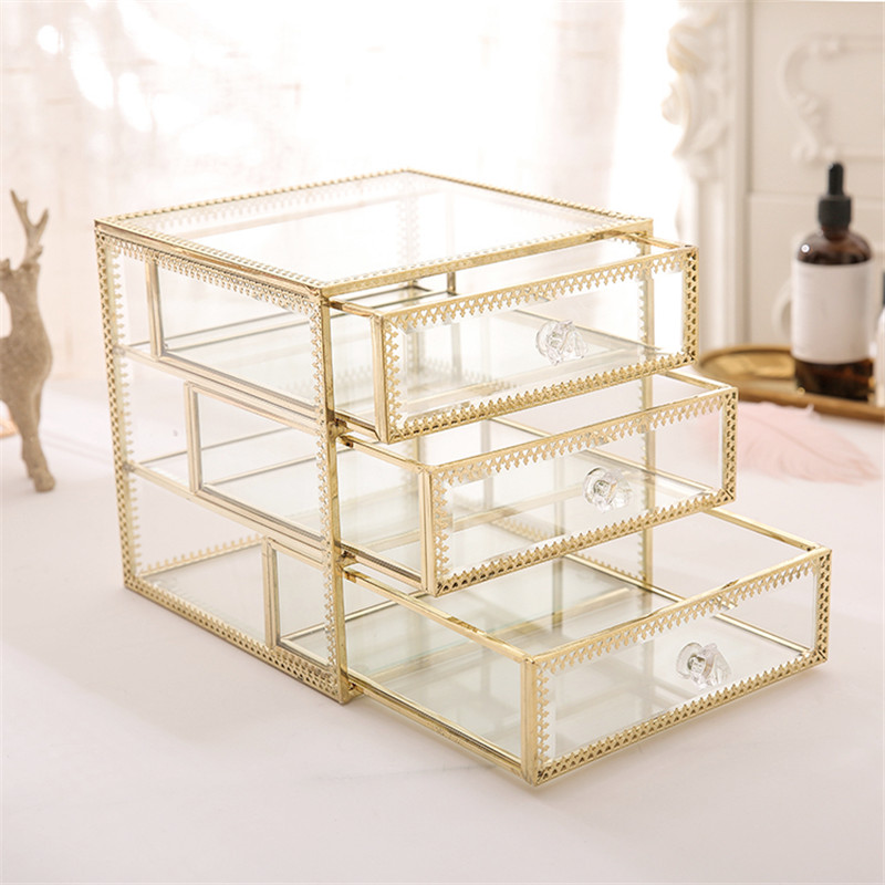 Double Bronze Glass Desktop Storage Box Jewelry Finishing Box Drawer Jewelry Cosmetic Storage
Double Bronze Glass Desktop Storage Box Jewelry Finishing Box Drawer Jewelry Cosmetic Storage