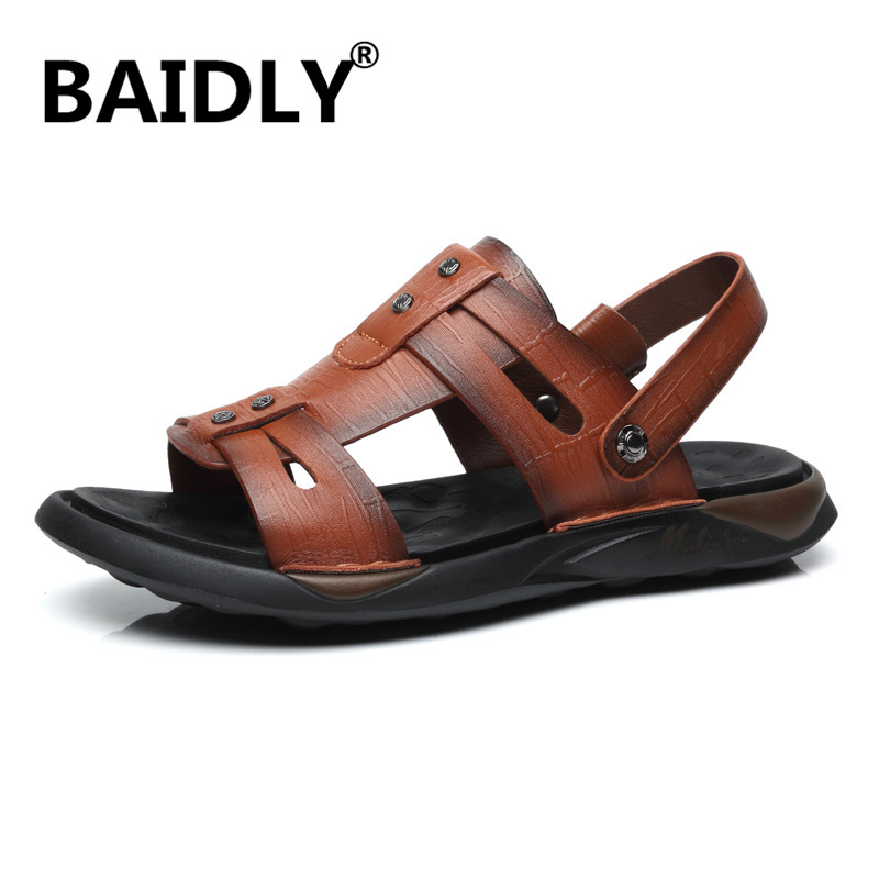 Men Sandals Classic Fashion Male Outdoor Beach Slippers Leather Summer Sandals Soft Fashion Men Beach Sandalia Masculina, Black
Men Sandals Classic Fashion Male Outdoor Beach Slippers Leather Summer Sandals Soft Fashion Men Beach Sandalia Masculina, Black
